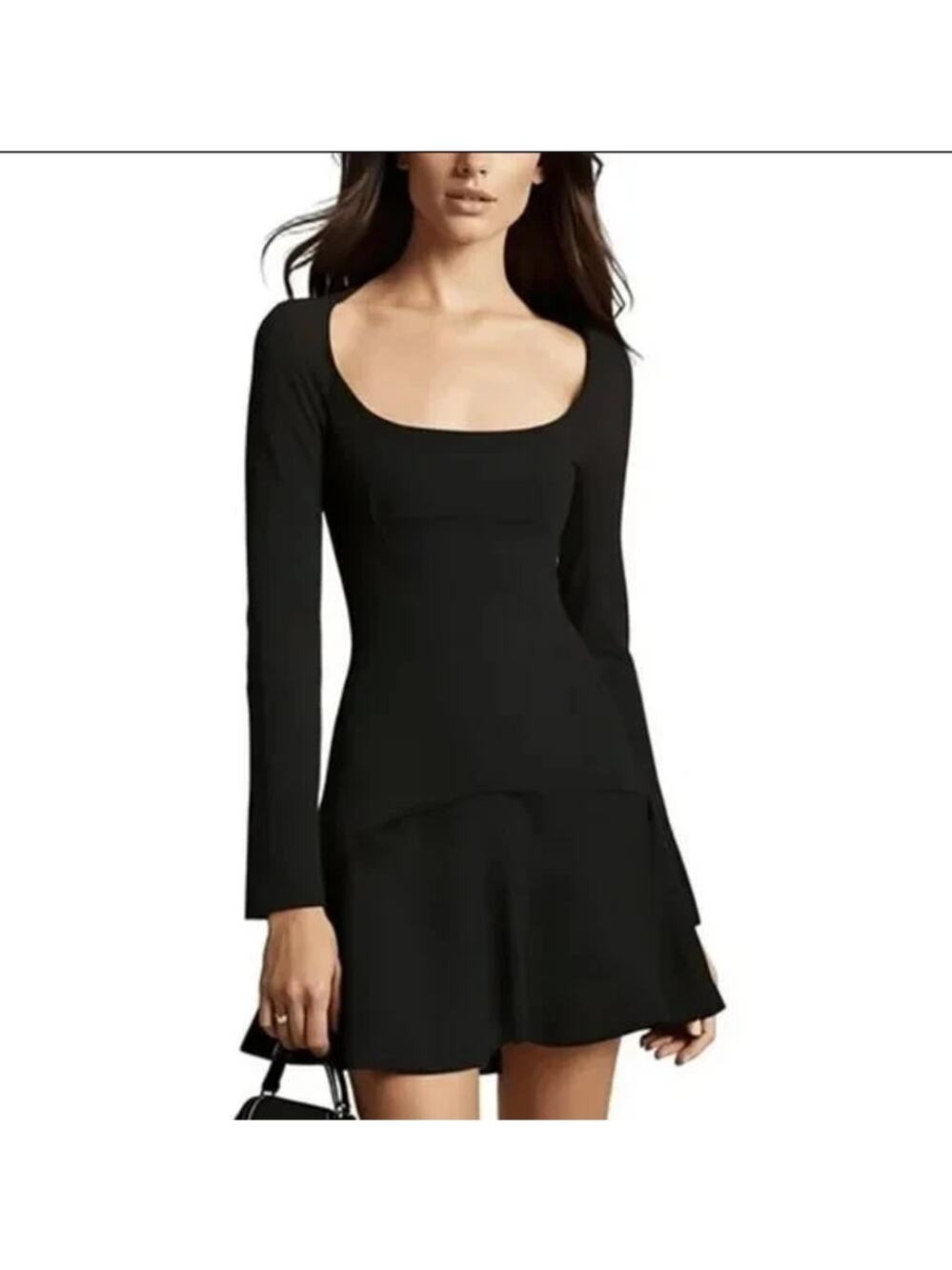 A.L.C. Heidi Crepe Fit & Flare Mini Dress Square Neck NWT Size 10